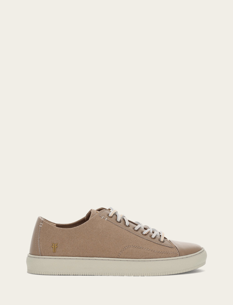 Men's Khaki Astor Cap Toe Low Lace Sneakers Khaki - Frye
