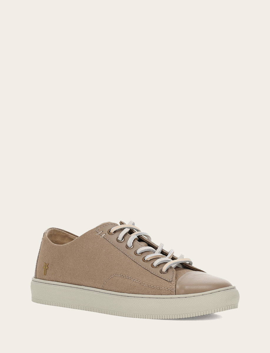 Men's Khaki Astor Cap Toe Low Lace Sneakers Khaki - Frye