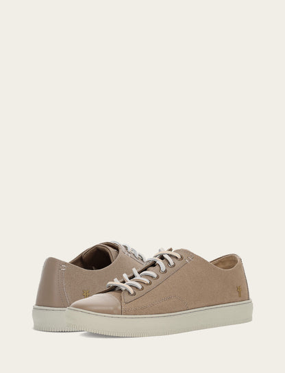 Men's Khaki Astor Cap Toe Low Lace Sneakers Khaki - Frye