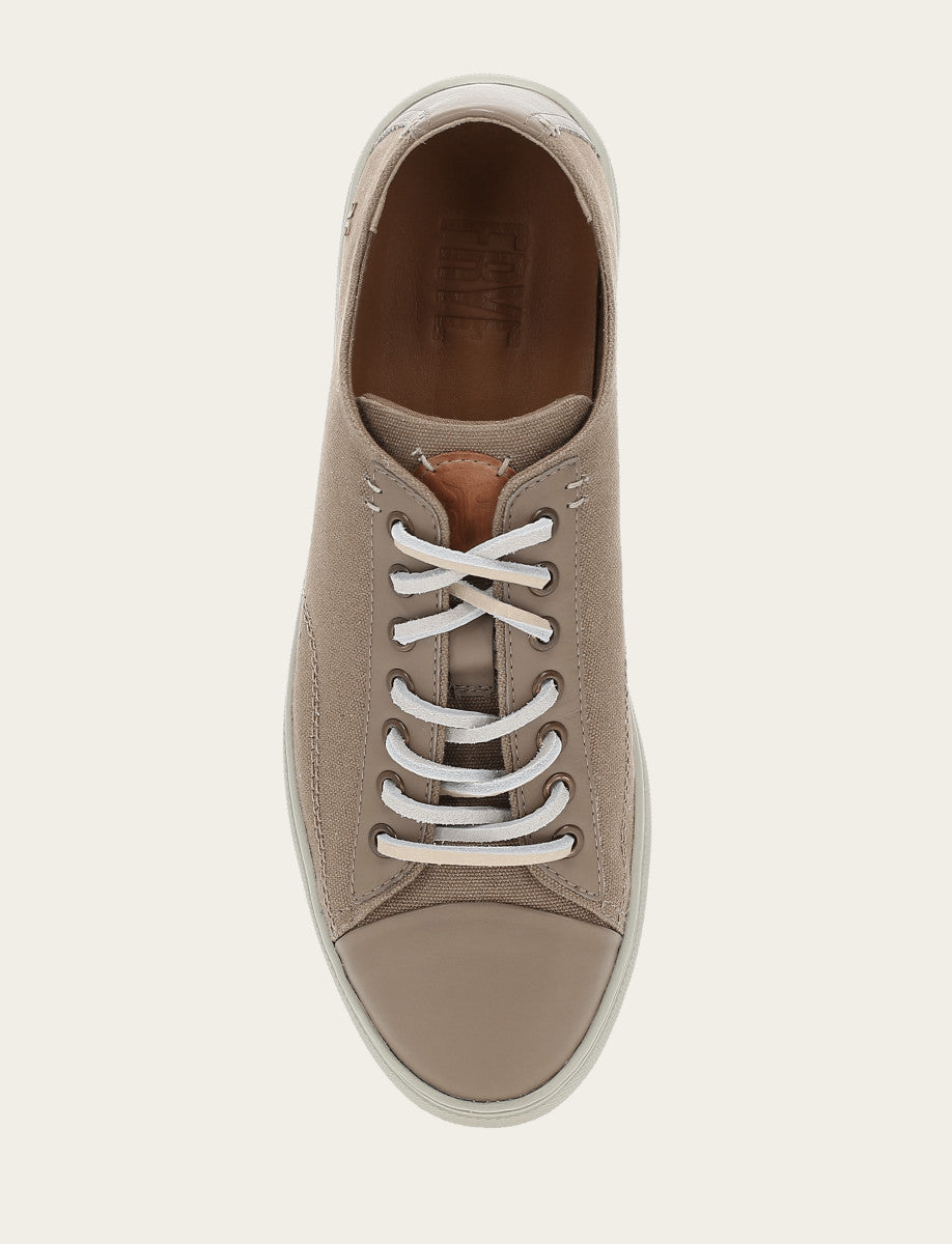 Men's Khaki Astor Cap Toe Low Lace Sneakers Khaki - Frye