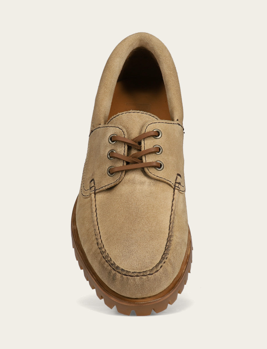 Men's Desert Hudson Campmoc Lug Loafers Desert - Frye