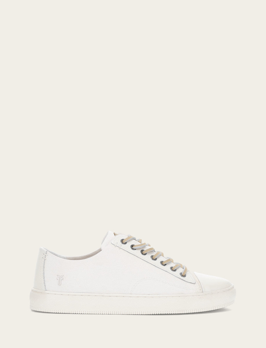 Men's White Astor Cap Toe Low Lace Sneakers White - Frye