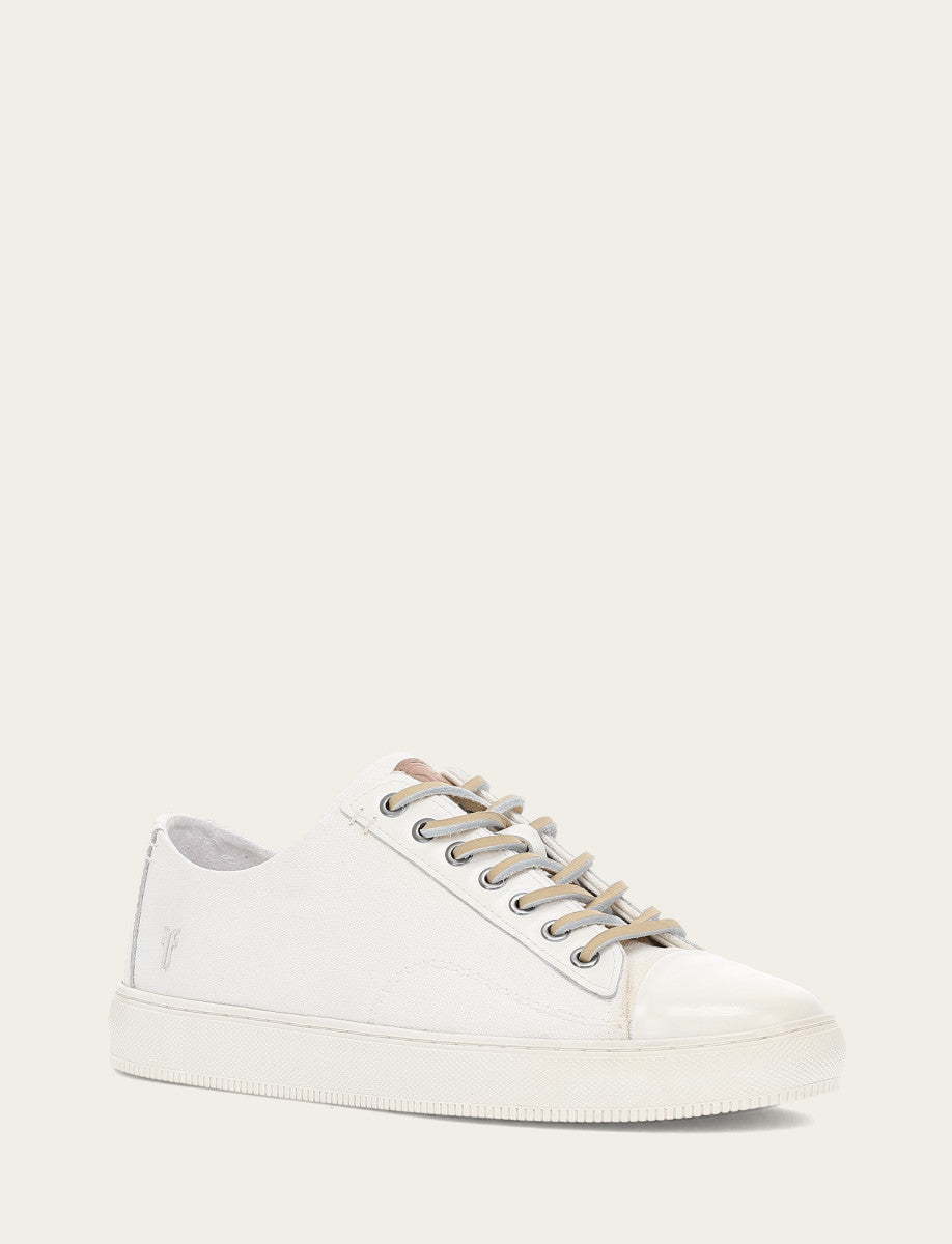 Men's White Astor Cap Toe Low Lace Sneakers White - Frye