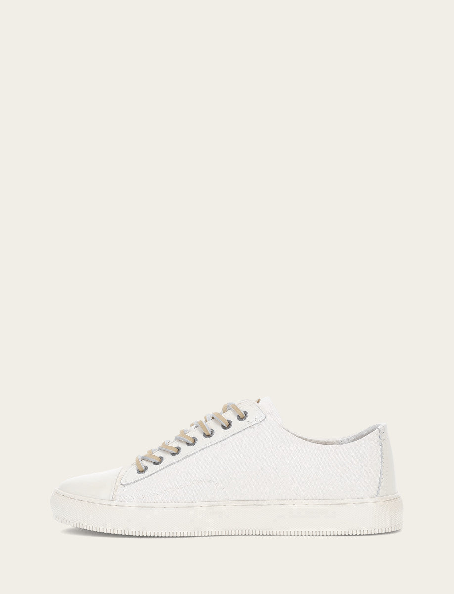 Men's White Astor Cap Toe Low Lace Sneakers White - Frye