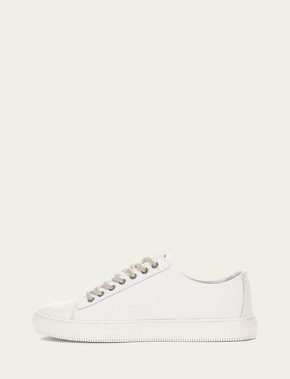 Men's White Astor Cap Toe Low Lace Sneakers White - Frye