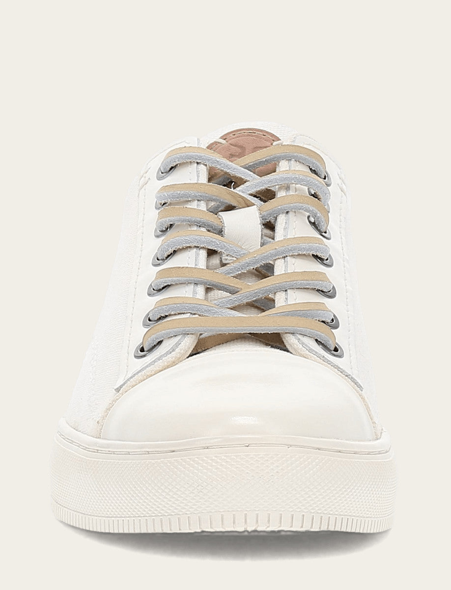 Men's White Astor Cap Toe Low Lace Sneakers White - Frye