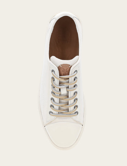 Men's White Astor Cap Toe Low Lace Sneakers White - Frye
