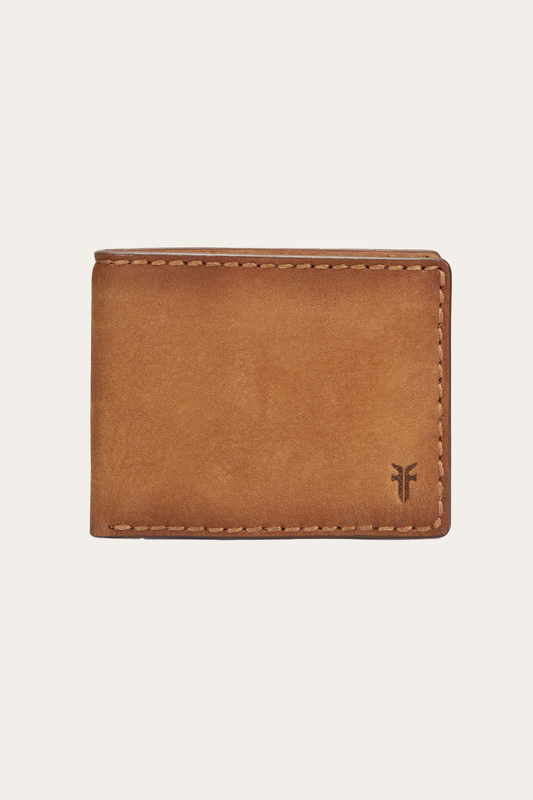 Logan Nubuck Cognac Money Clip Card Case Cognac - Frye