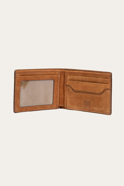 Logan Nubuck Cognac Money Clip Card Case Cognac - Frye