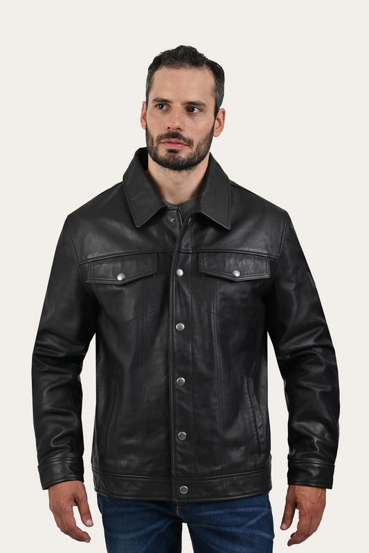 Black Baxter Trucker Jacket Black - Frye