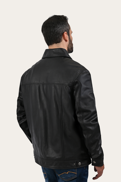 Black Baxter Trucker Jacket Black - Frye