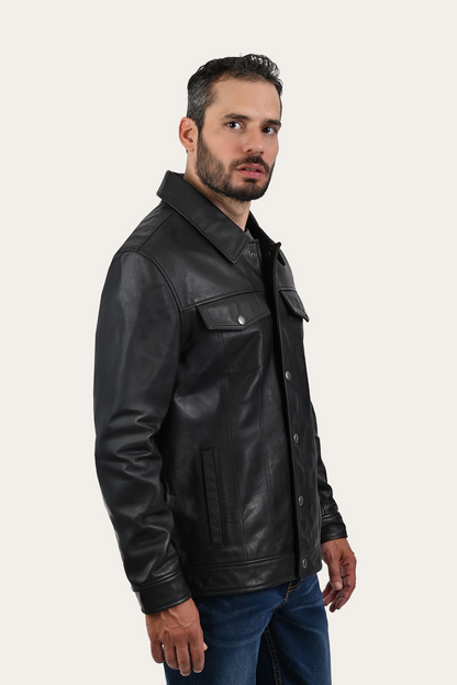 Black Baxter Trucker Jacket Black - Frye