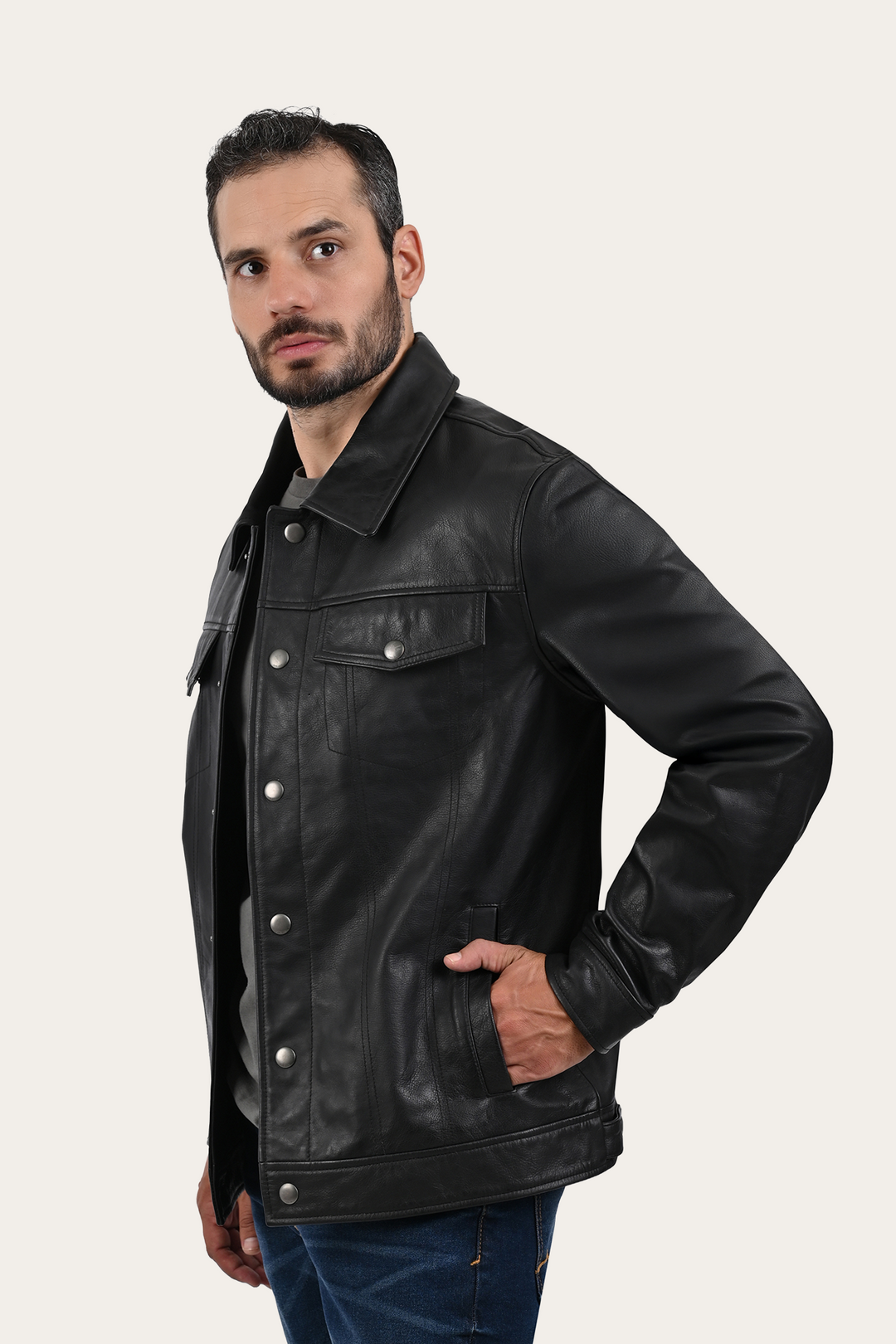 Black Baxter Trucker Jacket Black - Frye