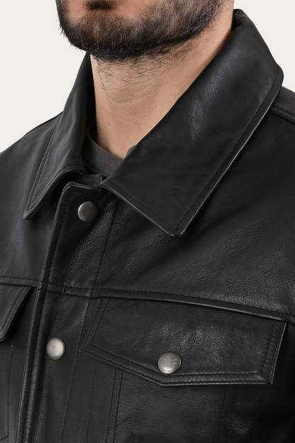 Black Baxter Trucker Jacket Black - Frye