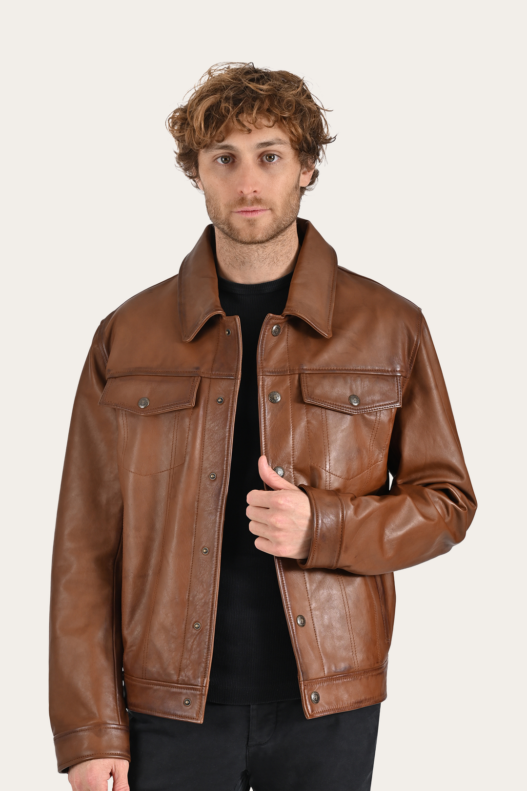 Brown Baxter Trucker Jacket Brown - Frye