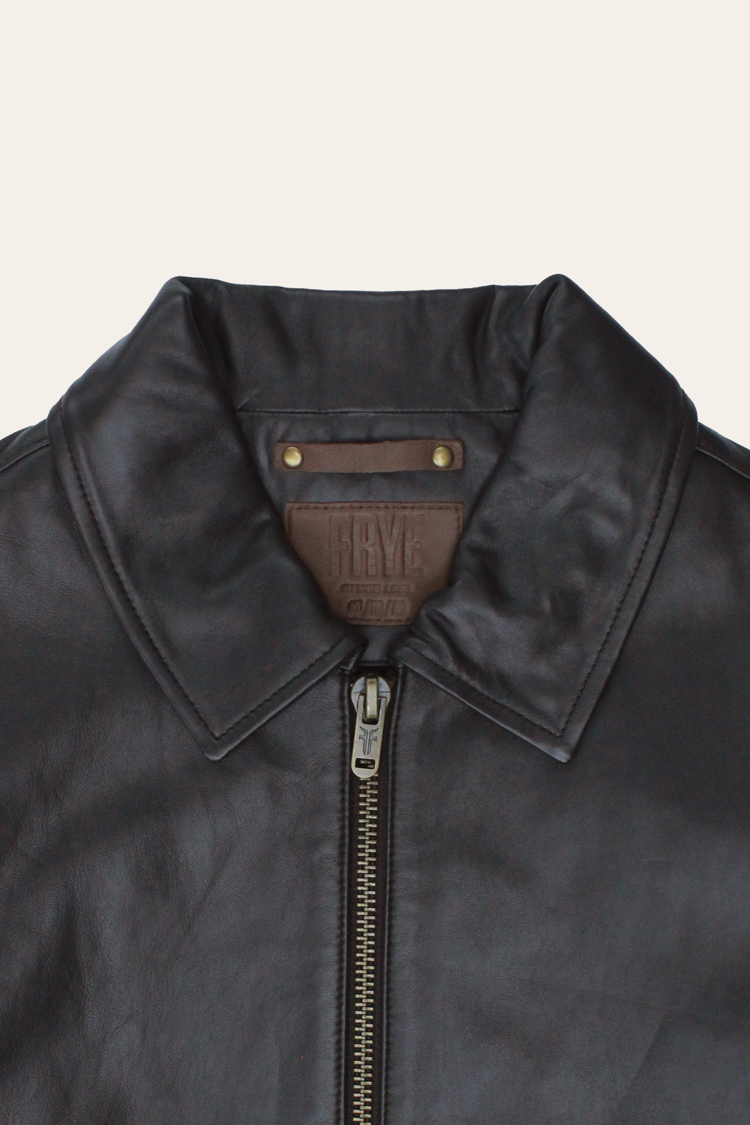 Men’s Dark Brown Dusty Trucker Leather Jacket Dark Brown - Frye