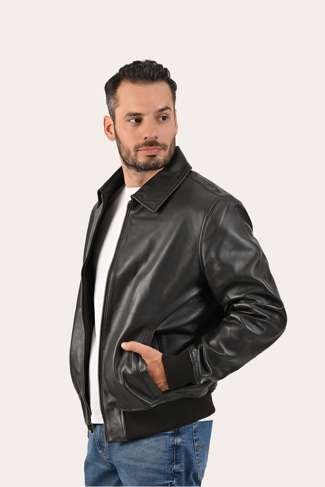 Men’s Dark Brown Dusty Trucker Leather Jacket Dark Brown - Frye