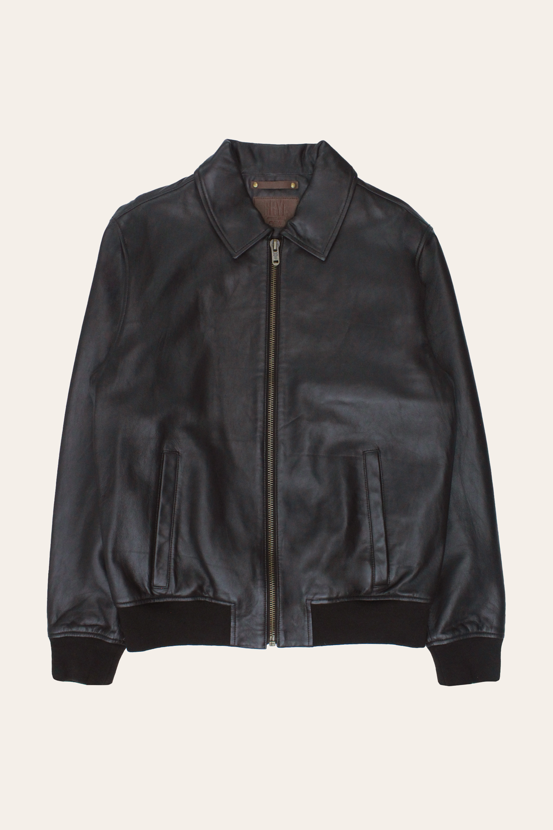 Men’s Dark Brown Dusty Trucker Leather Jacket Dark Brown - Frye