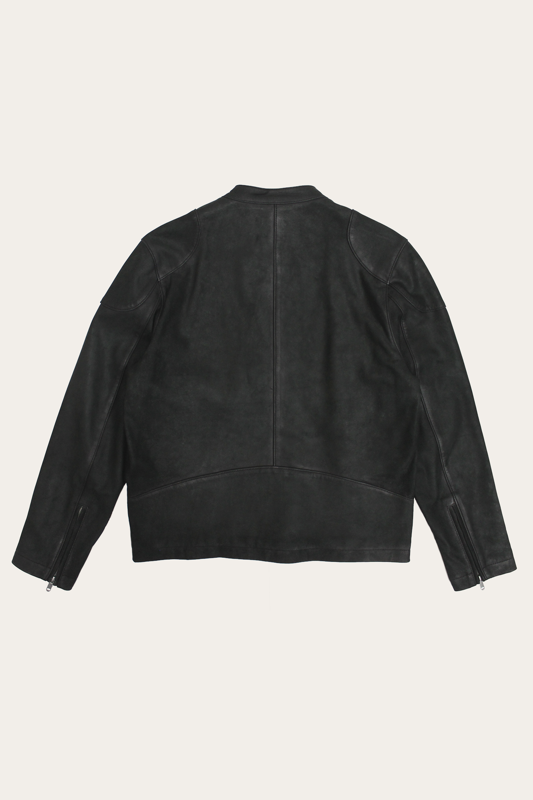 Men’s Black Gannon Lamb Leather Racer Jacket Black - Frye
