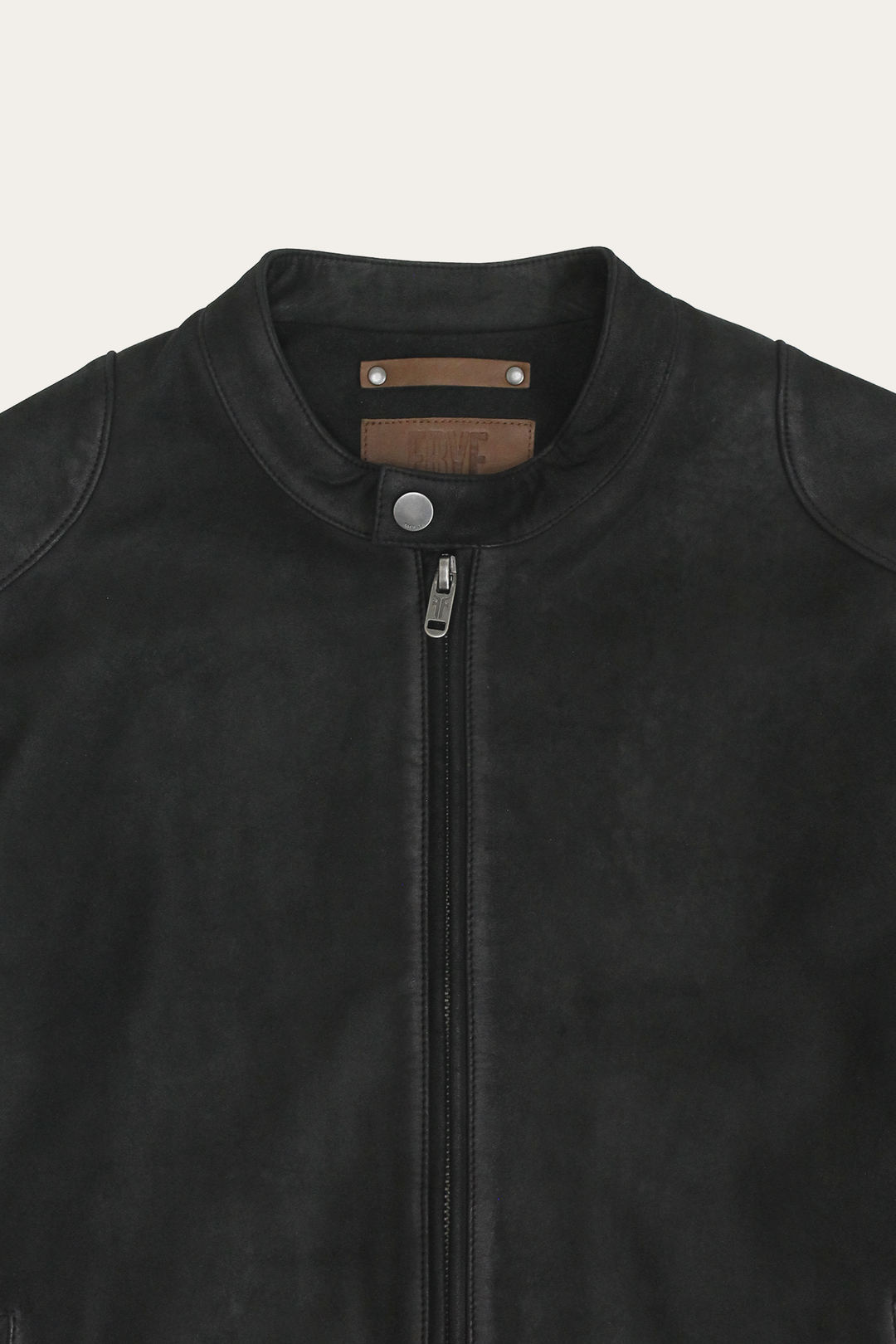 Men’s Black Gannon Lamb Leather Racer Jacket Black - Frye