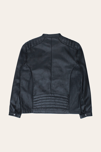 Men’s Black Pioneer Racer Leather Jacket Black - Frye