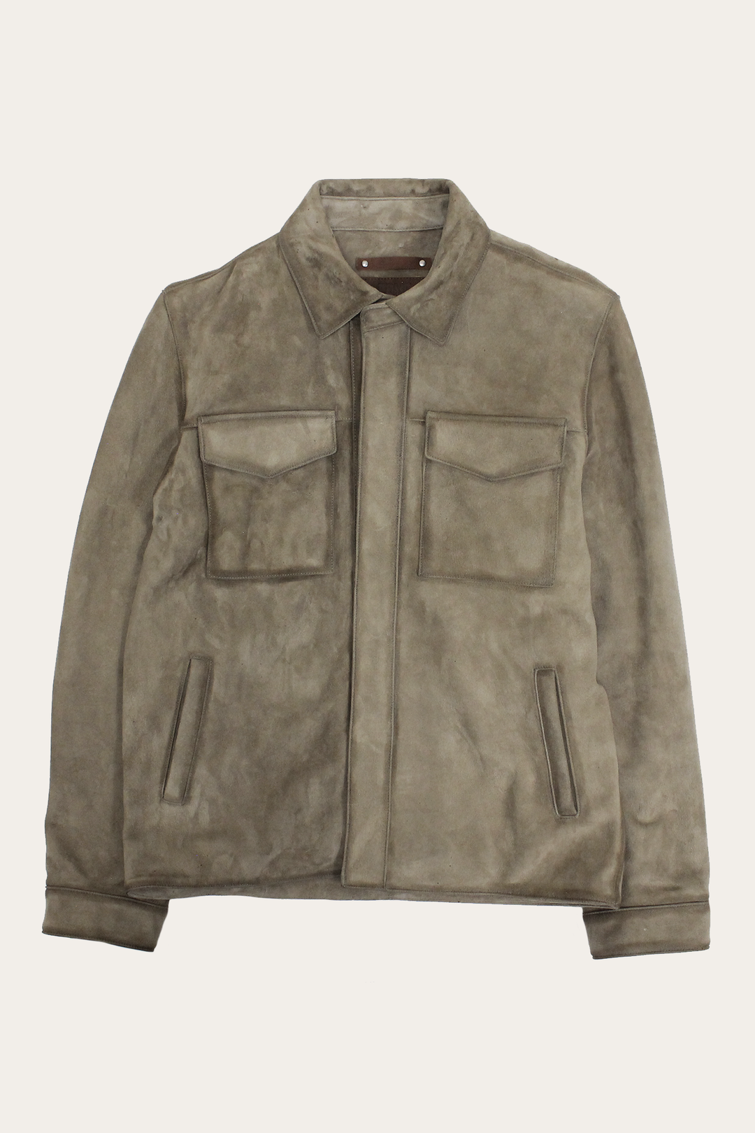 Men’s Taupe Brock Suede Utility Shacket Taupe - Frye