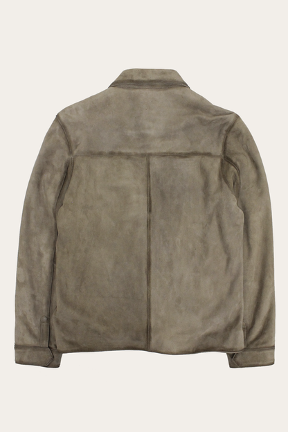 Men’s Taupe Brock Suede Utility Shacket Taupe - Frye