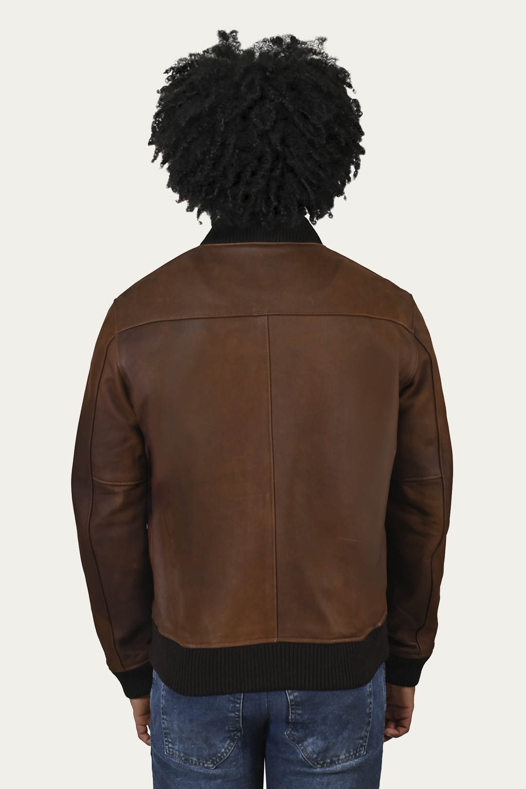 Men’s Cognac Clay Leather Bomber Jacket Cognac - Frye