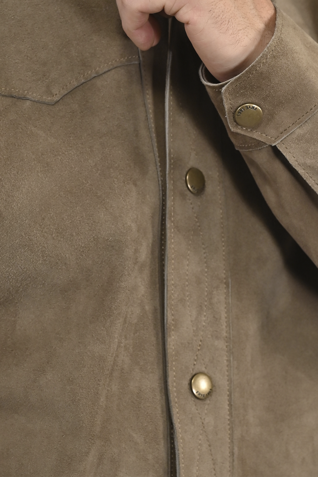 Men’s Taupe Judd Suede Shacket Taupe - Frye