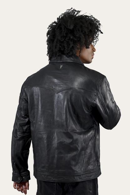 Ruffian Trucker Jacket Black - Frye