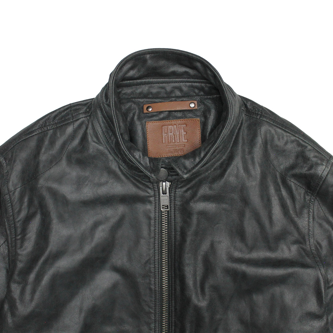 Men’s Black Lawton Modern Nappa Biker Jacket Black - Frye