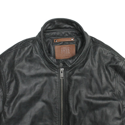 Men’s Black Lawton Modern Nappa Biker Jacket Black - Frye