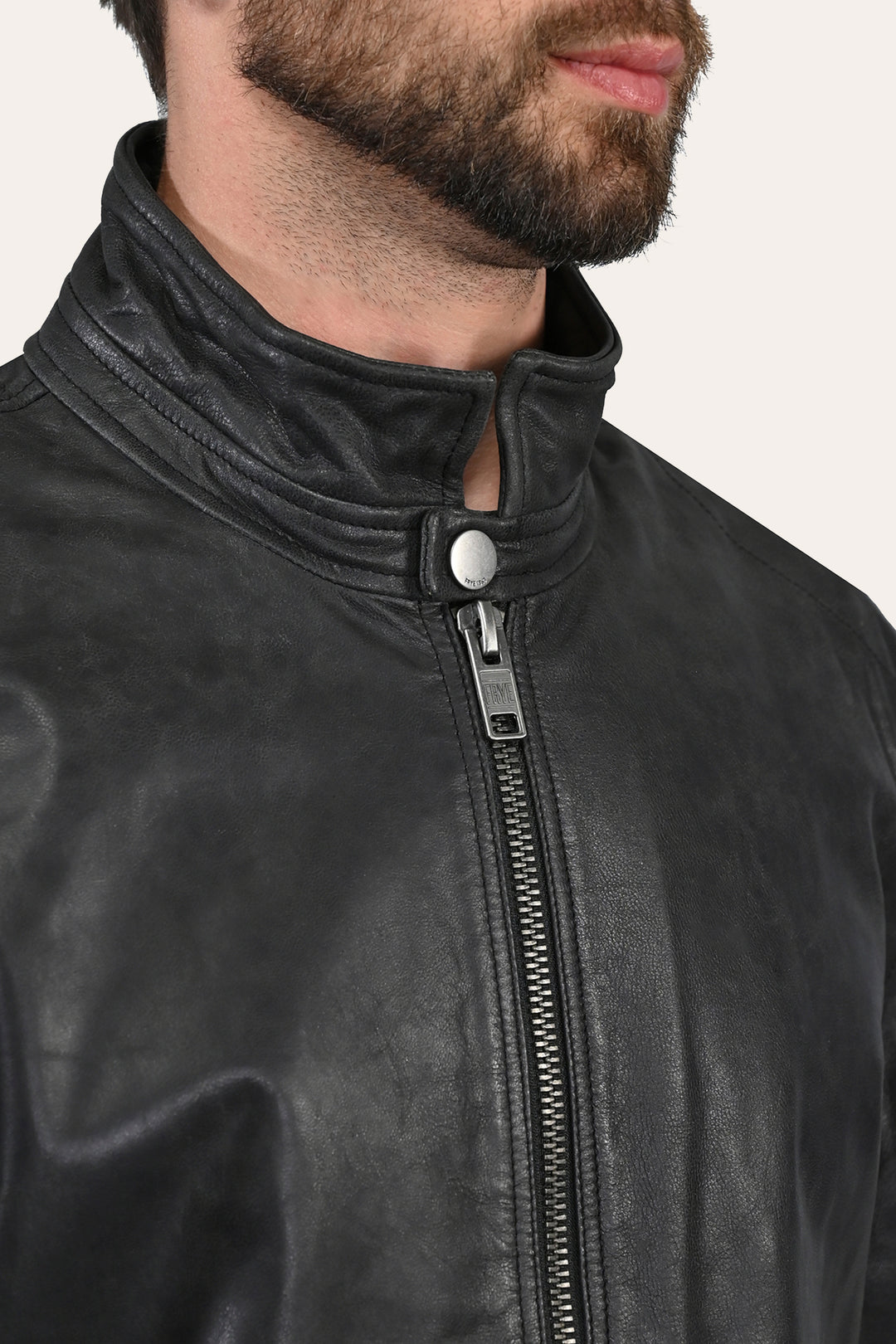 Men’s Black Lawton Modern Nappa Biker Jacket Black - Frye
