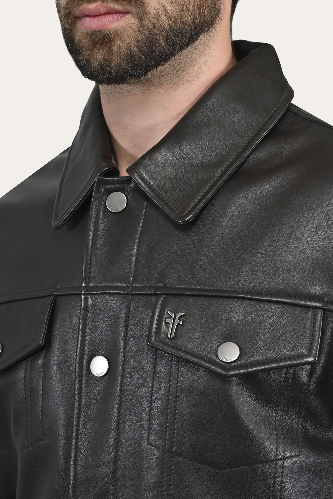 Ruffian Trucker Jacket Dark Brown - Frye