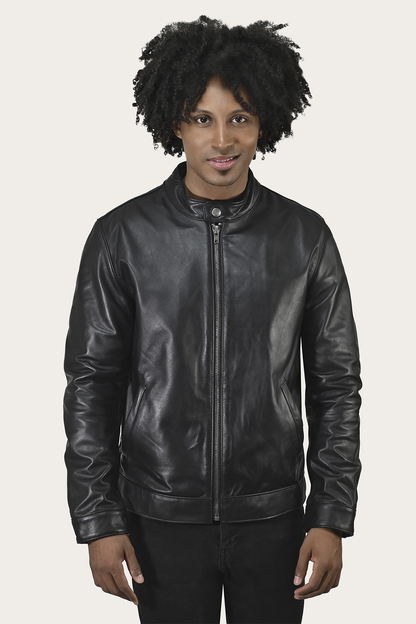 Homestead Racer Jacket Black Bright - Frye