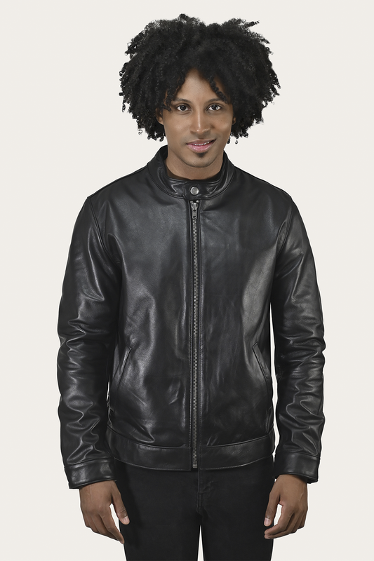 Homestead Racer Jacket Black Bright - Frye