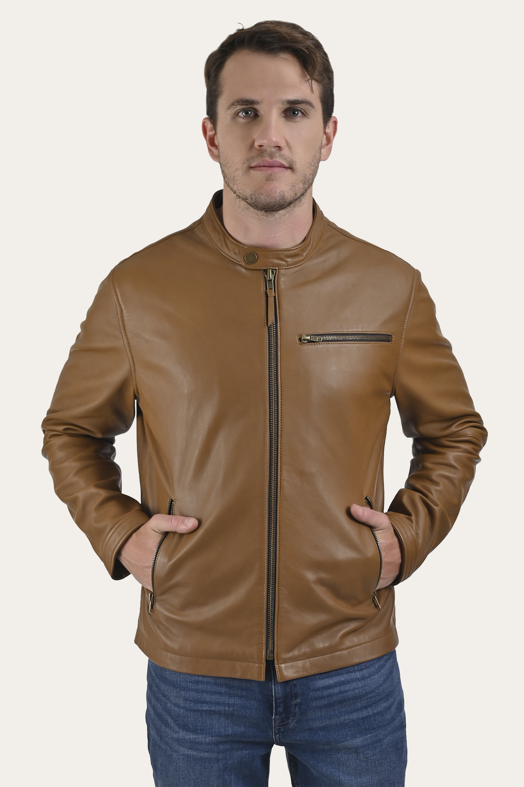 Wyoming Racing Jacket Middle Brown - Frye