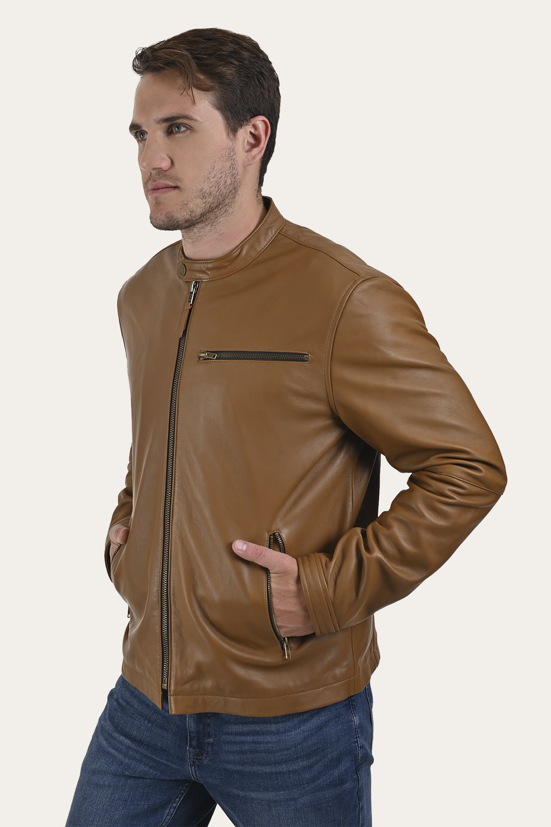 Wyoming Racing Jacket Middle Brown - Frye