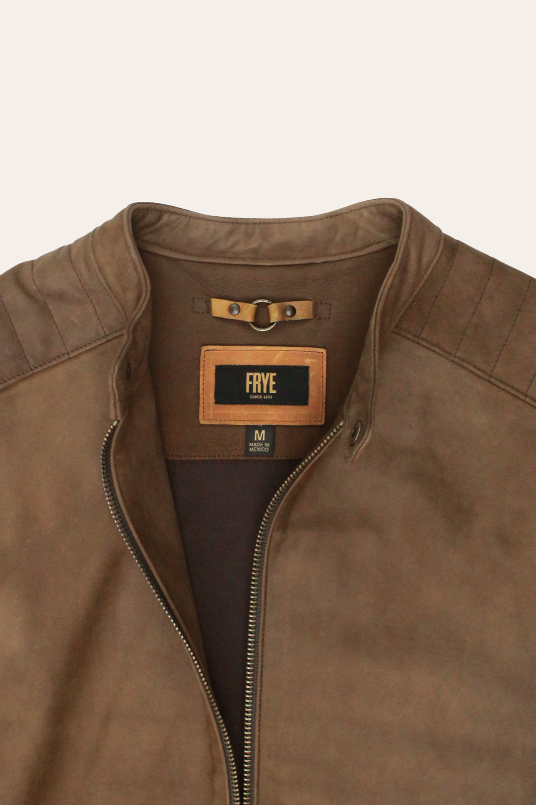 Men’s Tobacco Desert Racer Leather Jacket Tobacco - Frye