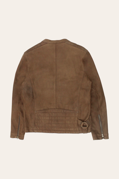 Men’s Tobacco Desert Racer Leather Jacket Tobacco - Frye