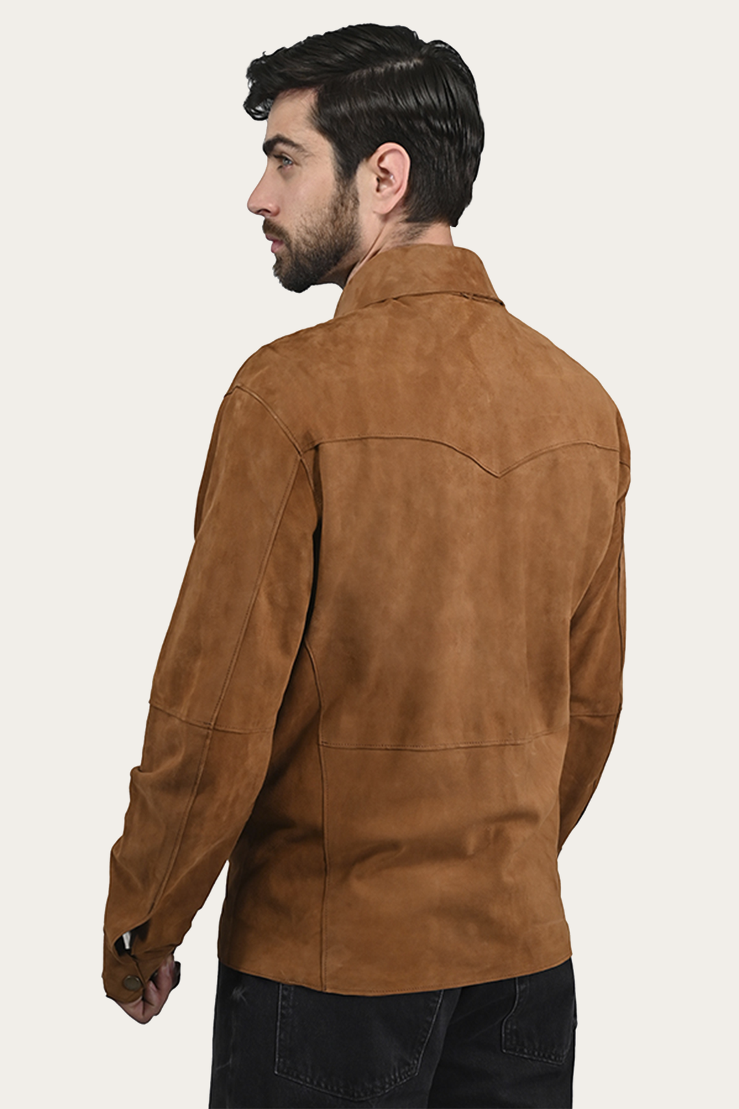 Men’s Middle Brown Judd Minimalist Suede Shacket Middle Brown - Frye