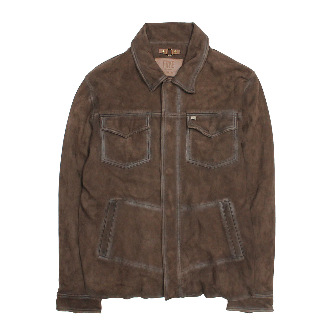 Men’s Dark Brown Brody Suede Shacket Dark brown - Frye