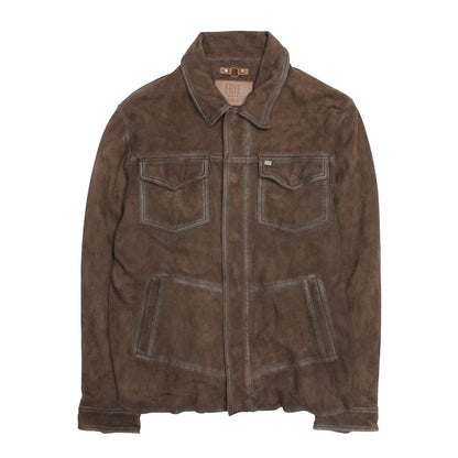 Men’s Dark Brown Brody Suede Shacket Dark brown - Frye