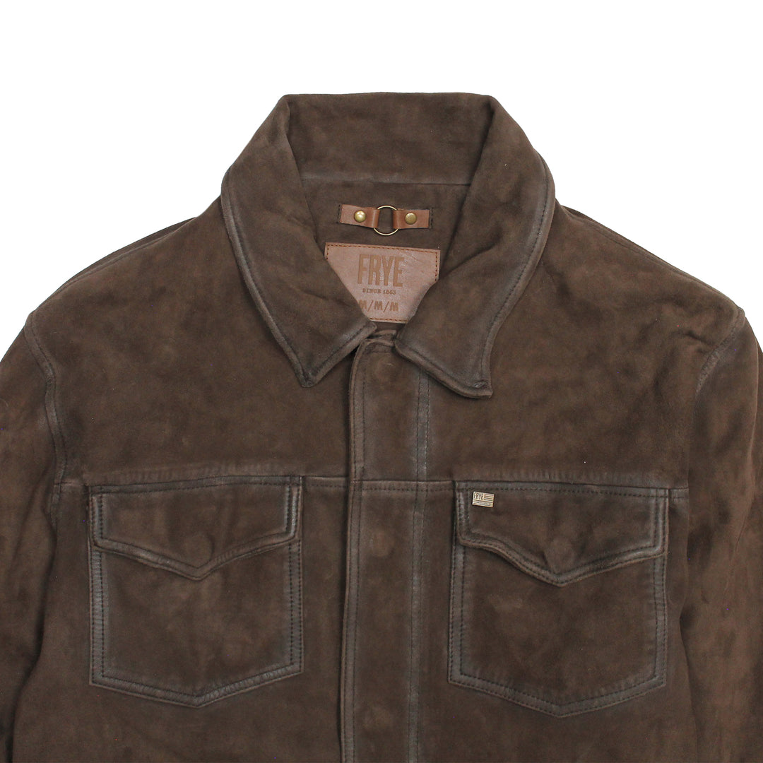 Men’s Dark Brown Brody Suede Shacket Dark brown - Frye