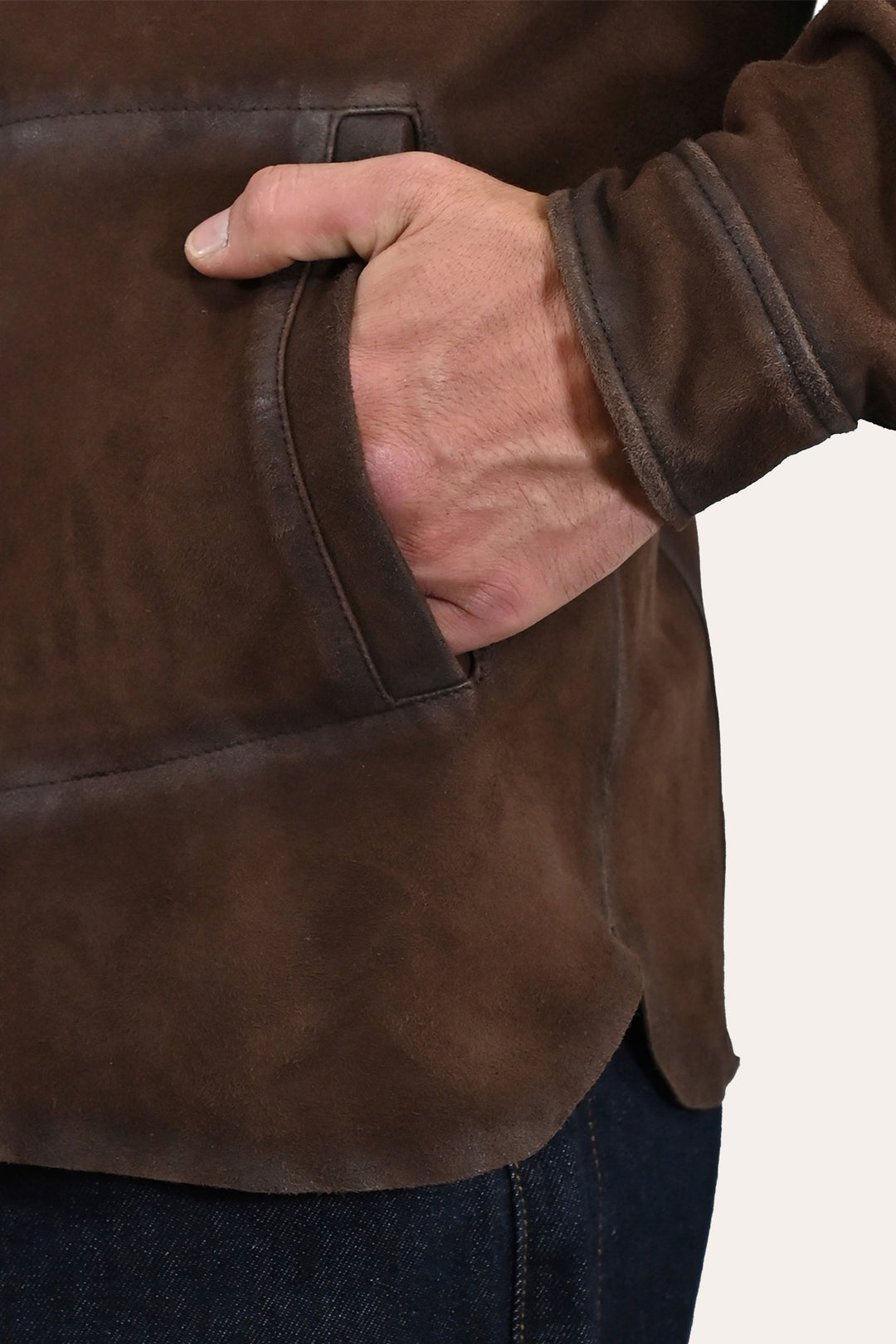 Men’s Dark Brown Brody Suede Shacket Dark brown - Frye