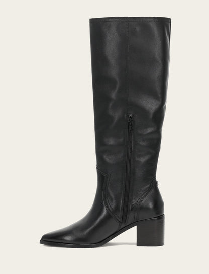 Women's Black Sadie Softy Tall Booties Black - Frye