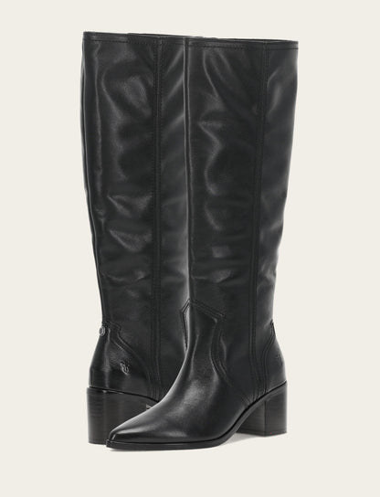 Women's Black Sadie Softy Tall Booties Black - Frye