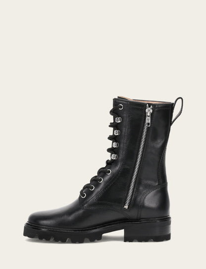 Women's Black Olivia Combat Boots Black - Frye