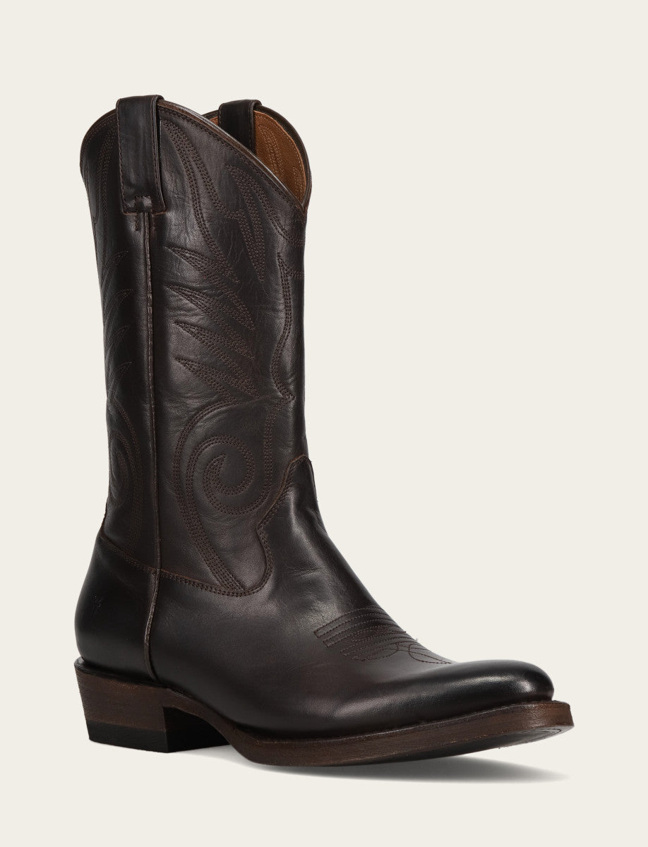 Men's Chocolate Grady Vintage Stitch Western Boots CHOCOLATE - Frye