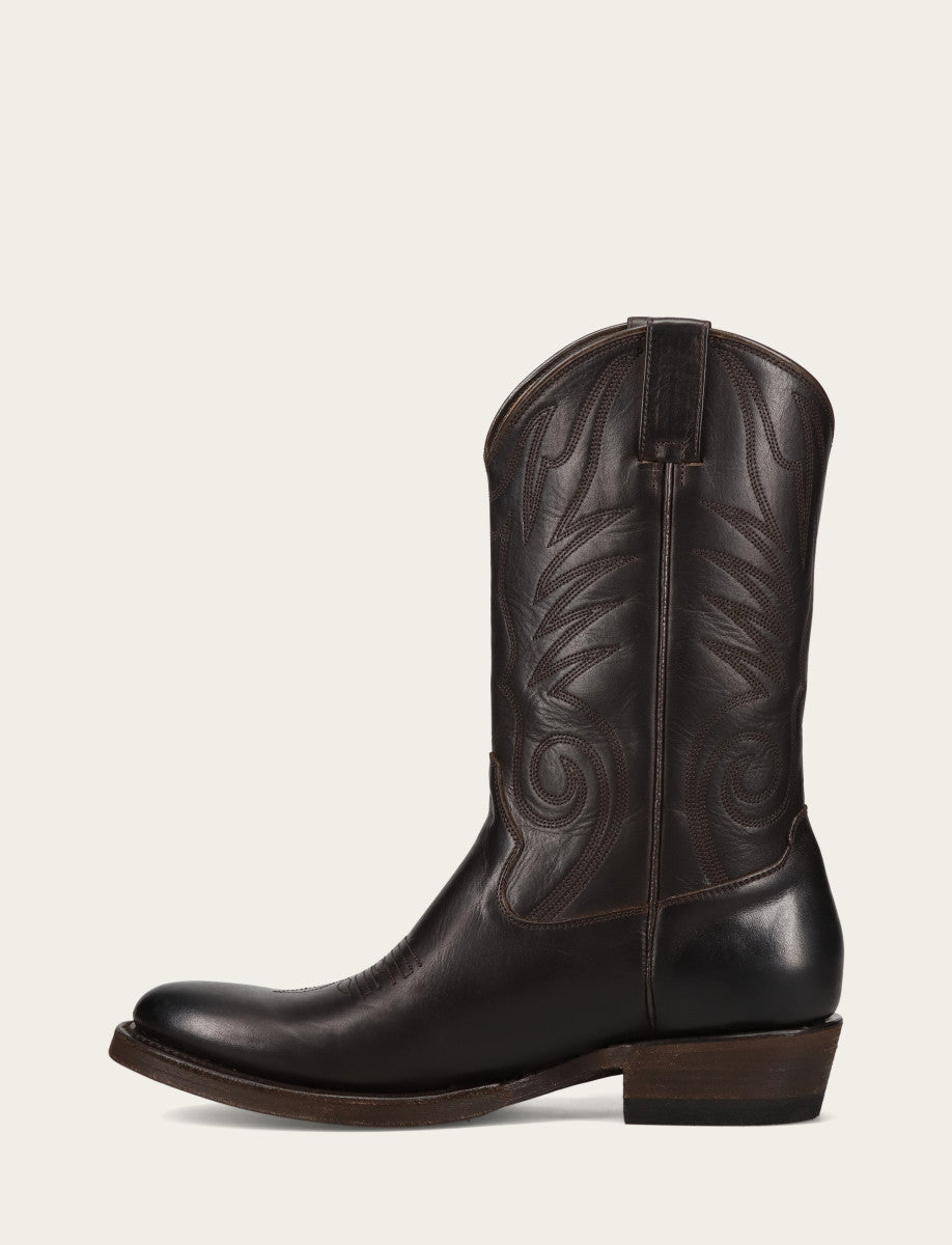 Men's Chocolate Grady Vintage Stitch Western Boots CHOCOLATE - Frye